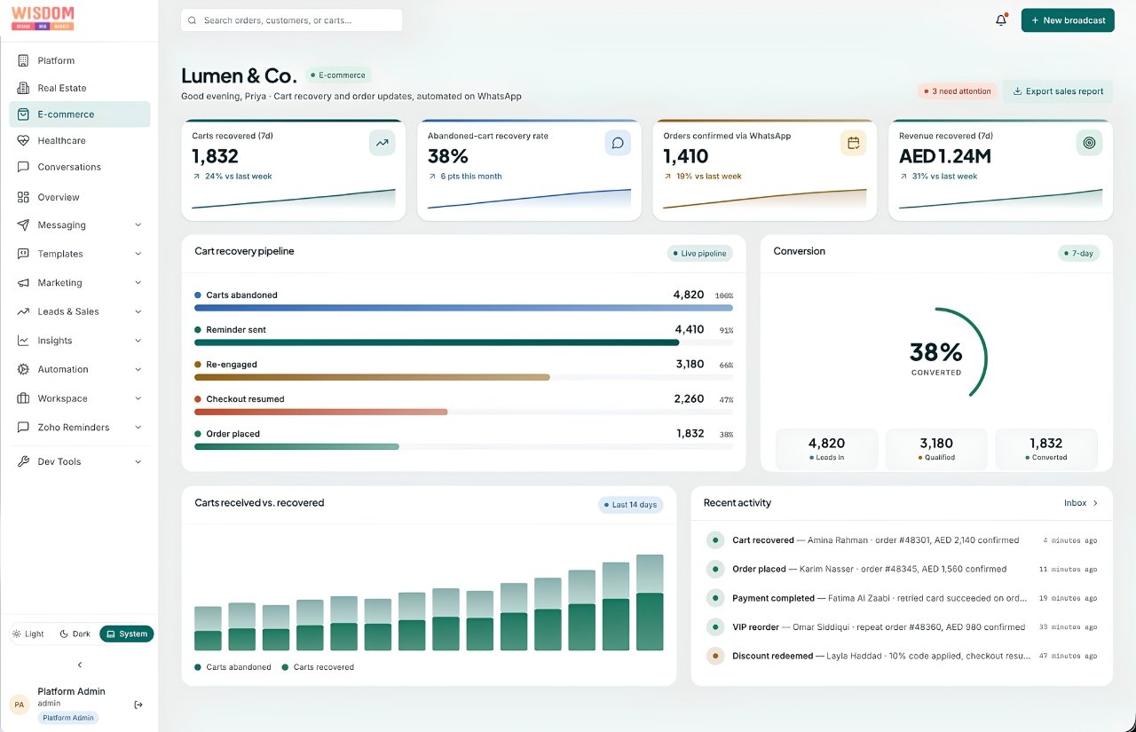 whatsapp AI Chatbot Dashboard 1