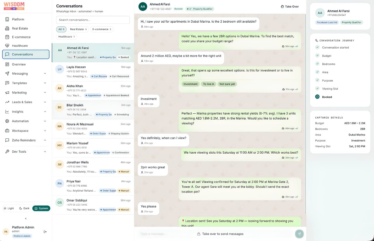 whatsapp AI Chatbot Dashboard 2